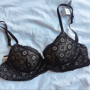 NWT Aerie Brooke Plunge Longline Floral Bra